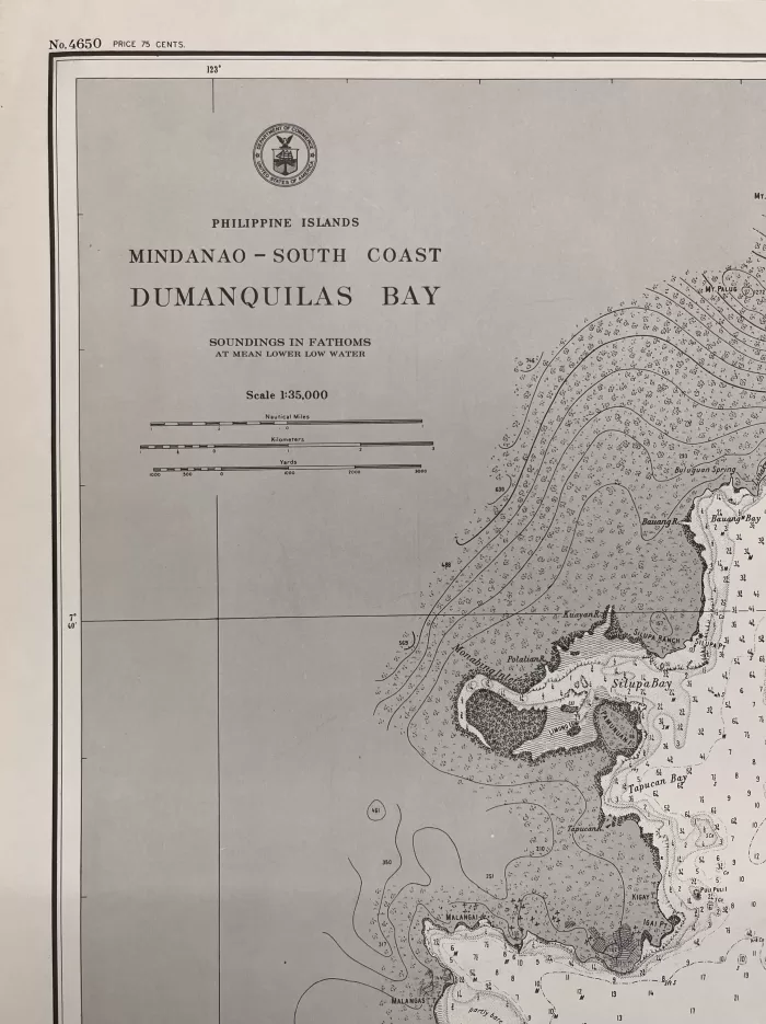 Philippine Islands Harbors on South and West Coasts of Mindanao insets: 1) Port Santa Maria. 2) Panabutan and Piacan Bays. 3) Sibuco Bay. 4) Port Banga. 5) Taba Bay. - Image 2