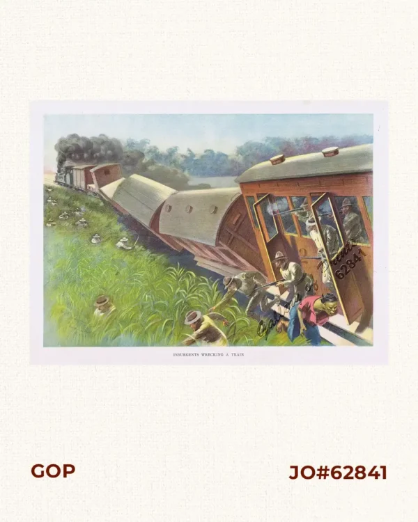 Insurgents Wrecking a Train