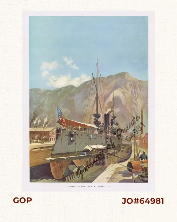 Olympia in Dry-dock at Hong-Kong