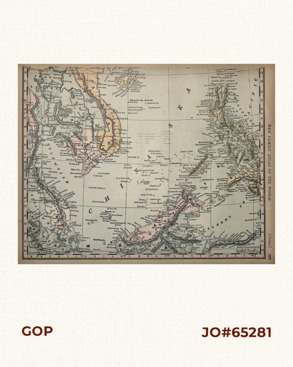 [Map of China, Anam, Cambodia, Philippines, Taiwan, Korea] (Lower half sheet only)