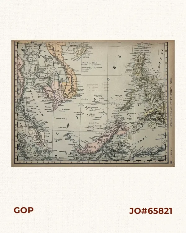 [Map of China, Anam, Cambodia, Philippines, Taiwan, Korea] (Lower half sheet only)