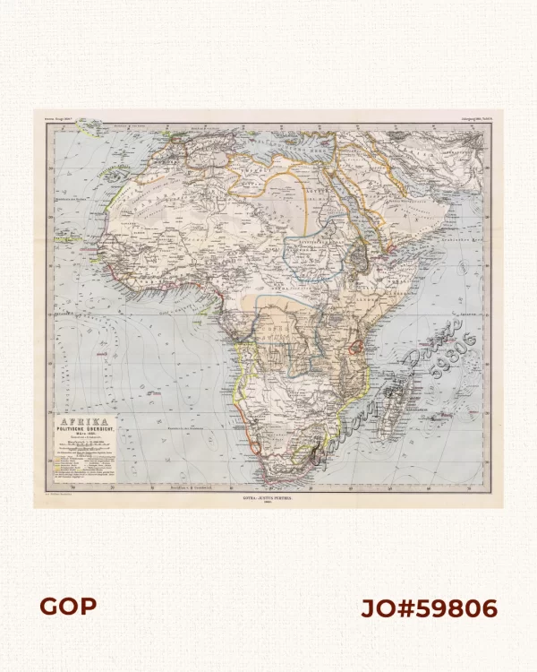 Afrika Politische Übersicht, März 1885. [Political Overview]