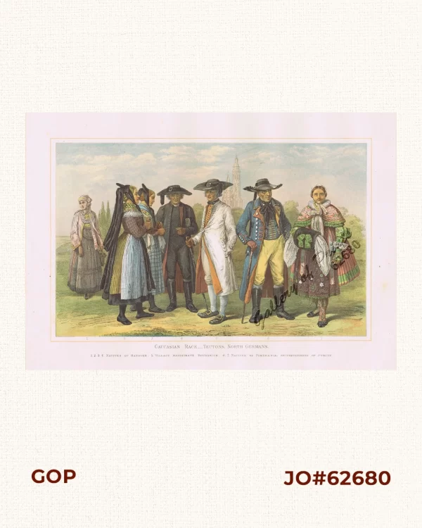 Caucasian Race - Teutons, North Germans. 1. 2. 3. 4. Natives of Hanover. 5. Village Magistrate. Brunswick. 6. 7. Native of Pomerania. Neighbourhood of Pyritz.