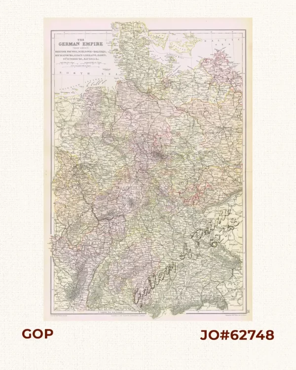 The German Empire (West Sheet) Rhenish Prussia, Schleswig-Holstein, Mecklenburg, Alsace-Lorraine, Baden, Würtemburg, Bavaria &c.
