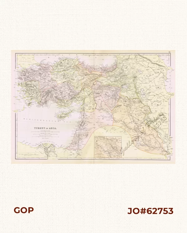 Turkey in Asia.  [inset:] Environs of Mosul with the sites of the Ruined Assyrian Cities.