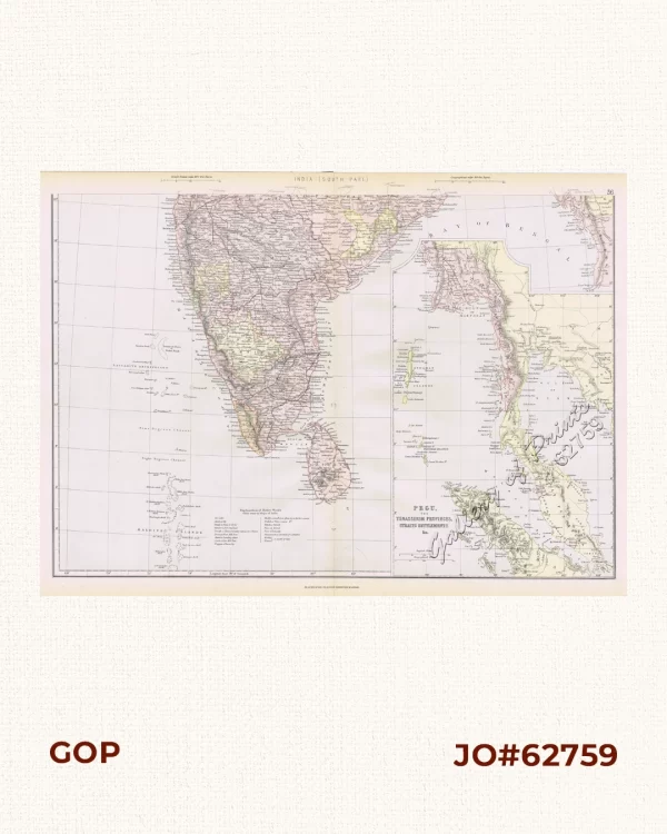 India (South Part)  [inset:] Pegu.  The Tenasserim Provinces, Straits Settlements &c.