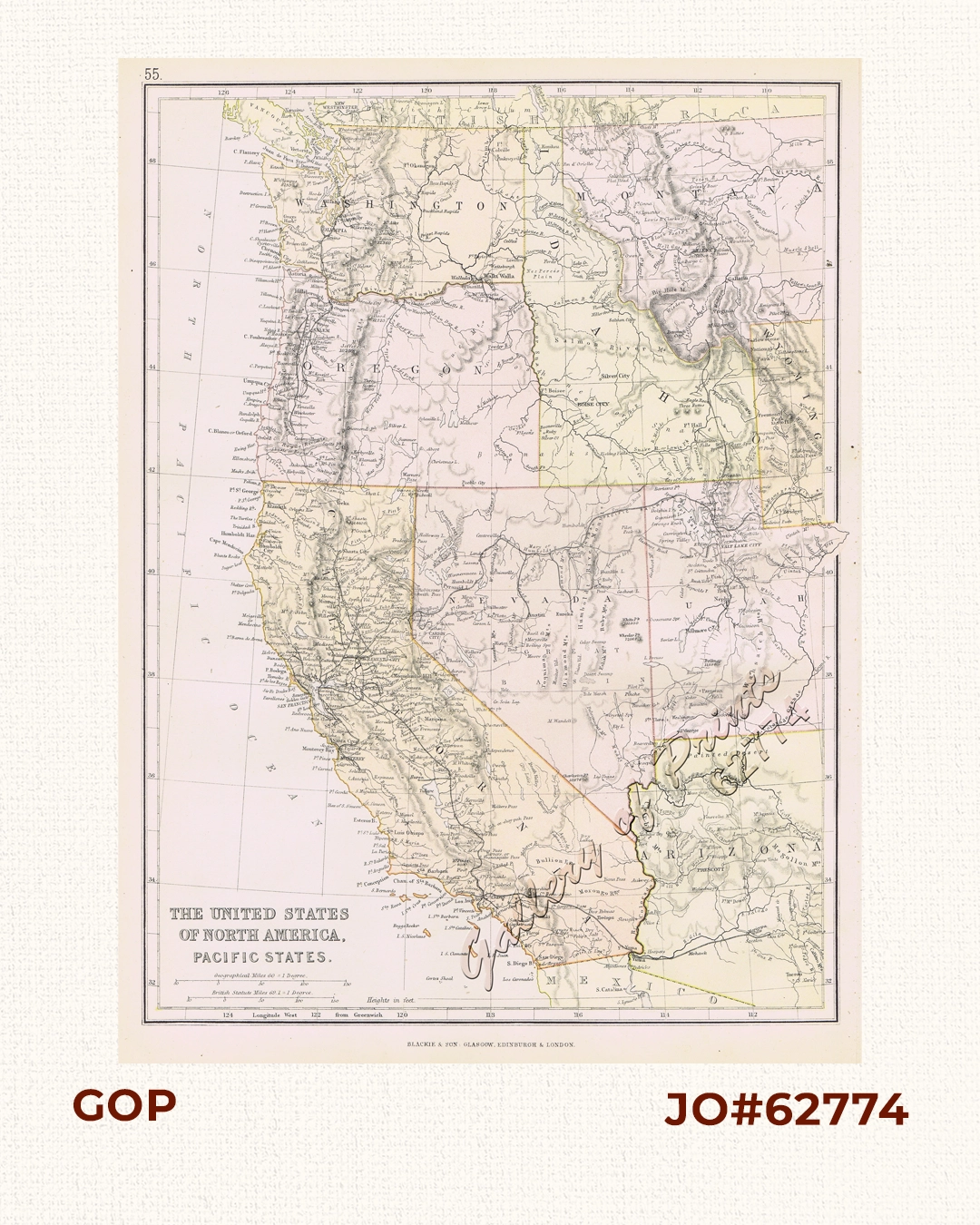 The United States of North America, Pacific States.