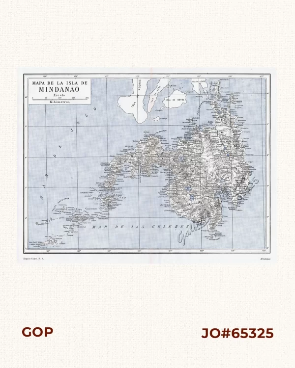 1) Mapa de la Isla de Mindanao [Map of the Island of Mindanao]. 2) Mapa de las Campañas de Mindanao [Map of the Campaigns in Mindanao]