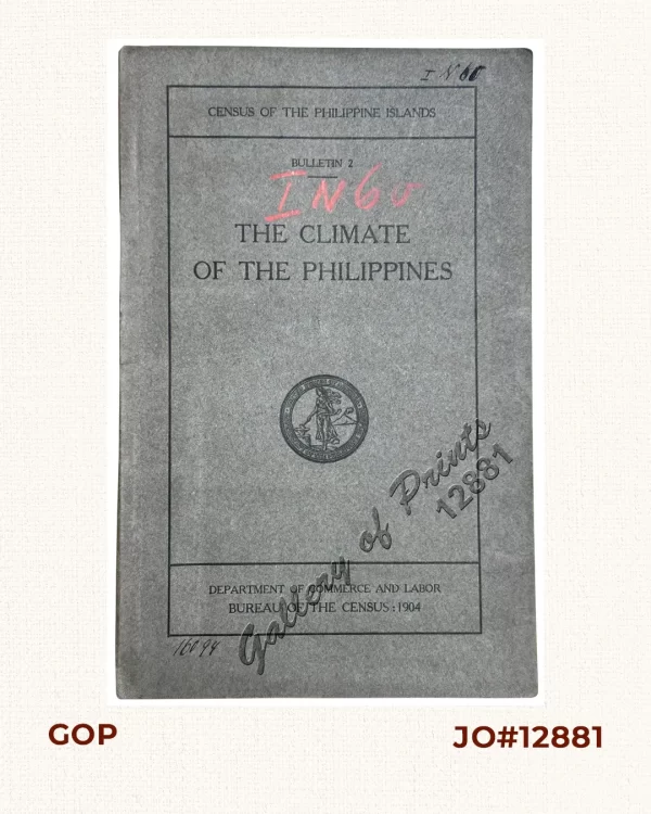 Census of the Philippine Islands Bulletin 2  The Climate of the Philippines