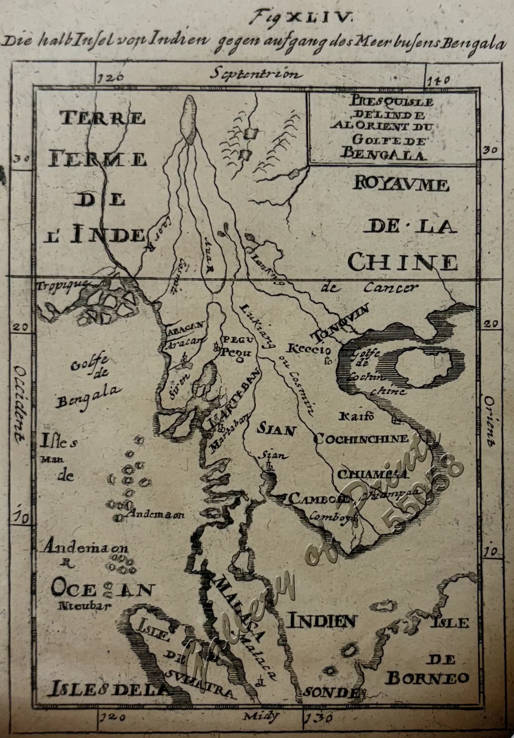Presquisle delinde Al Orient du Golfe de Bengala Die halbInsel von Indien gegen aufgang des Meer busens Bengala - Image 2