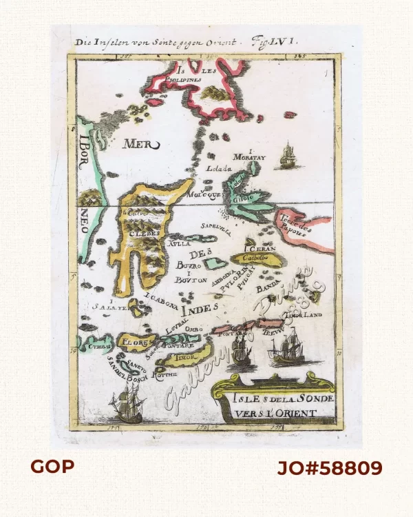 Isles dela Sonde vers L'Orient  Die Inselen von Sonte gegen Orient. Fig. LVI [The Sunda Islands in the East Indies]
