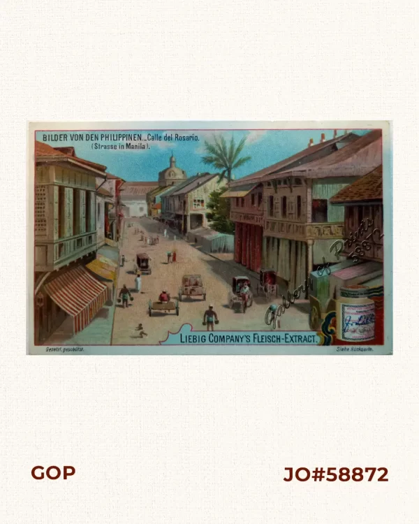 Bilder von den Philippinen  [Pictures from the Philippines]  Calle del Rosario (Strasse in Manila).  [Manila Street]