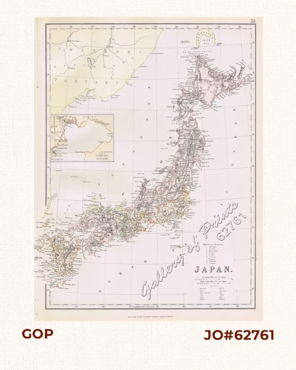 Japan. [inset:] Plan of Yeddo Bay