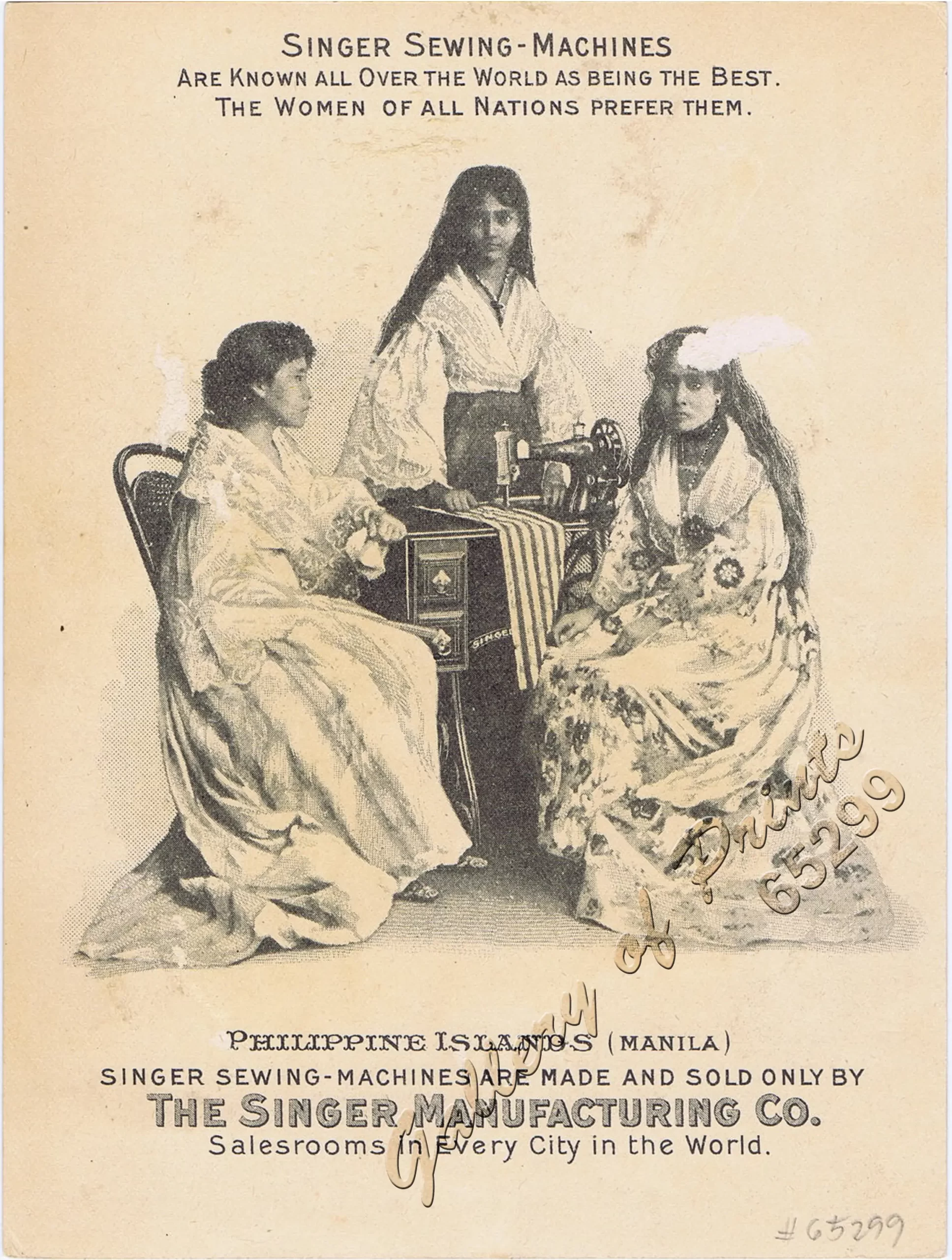 3 Filipinas in Sarong and Saya. - Image 2