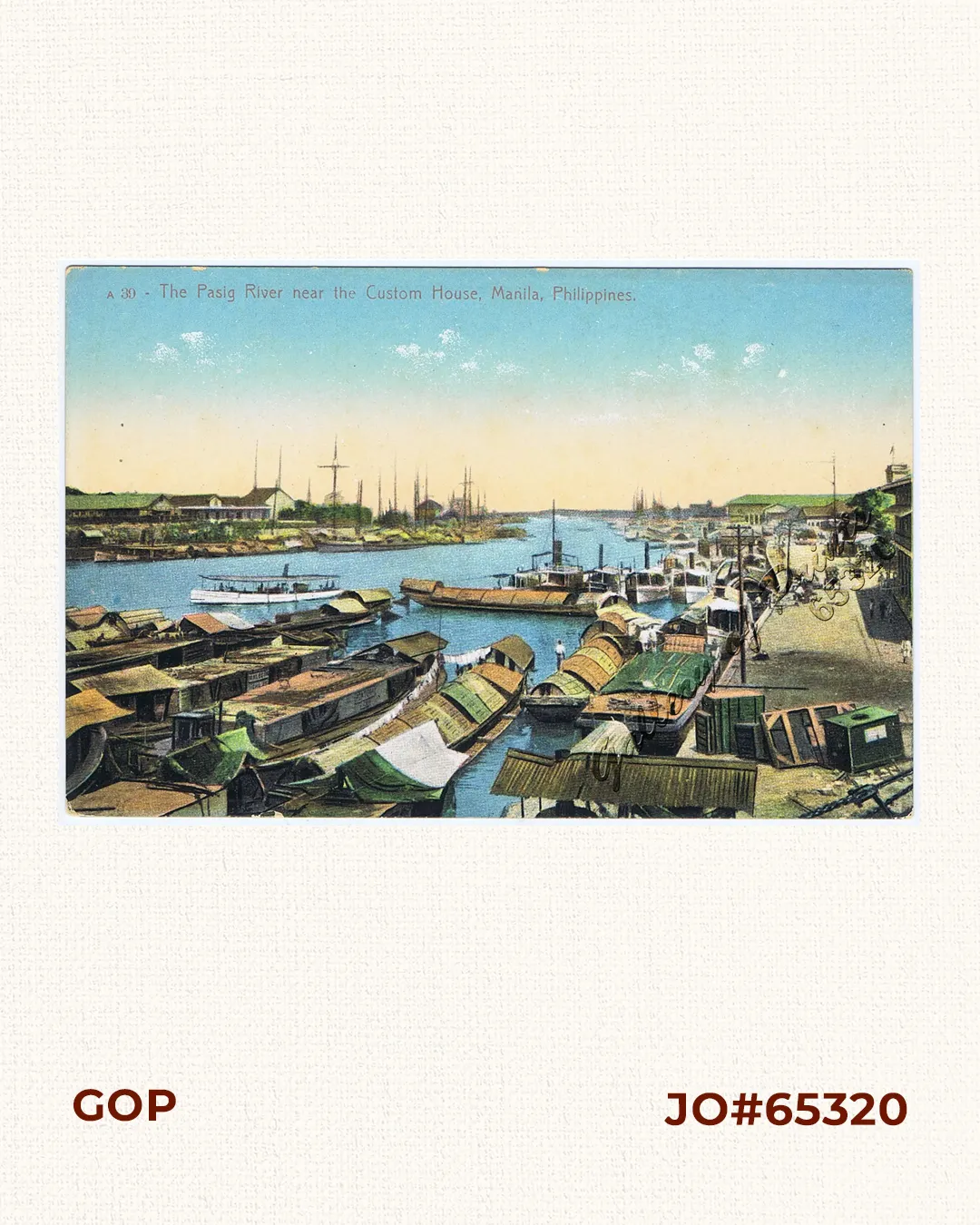 The Pasig River near the Custom House, Manila, Philippines.