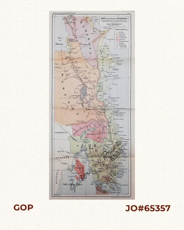 Karte des östlichen Mindanao  [Map of Eastern Mindanao]