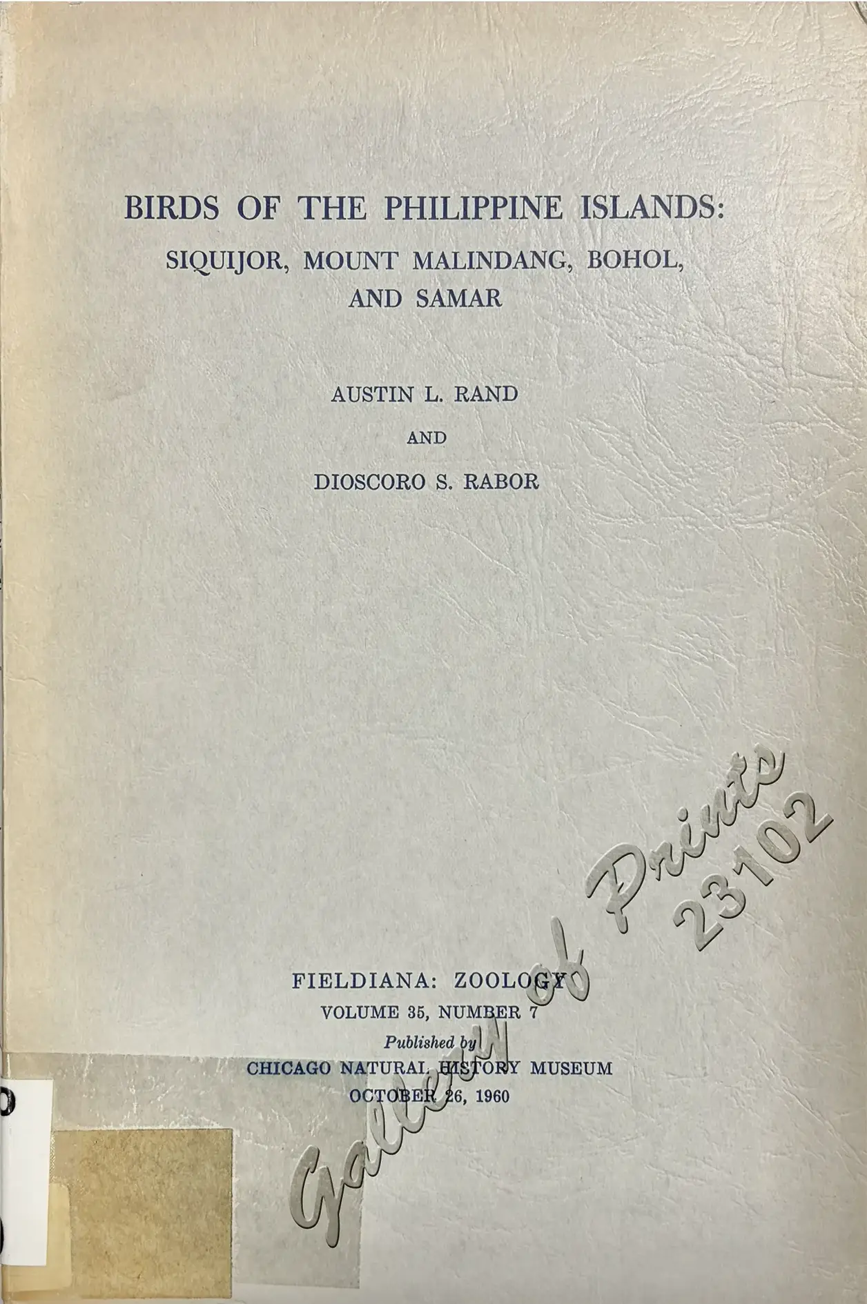 Birds of the Philippine Islands: Siquijor, Mount Malindang, Bohol, and Samar - Image 2