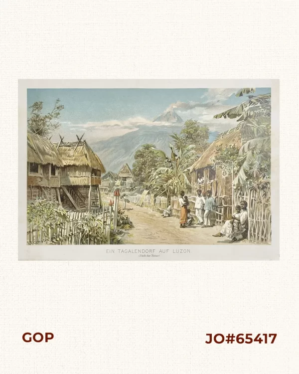 Ein Tagalendorf auf Luzon. (Nach der Natur) [Tagal Village in Luzon]