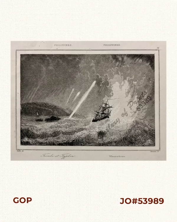 Philippines. Philippinen. – Trombe et Typhon. Wasserhose. (Typhoon) [per text: Philippines]