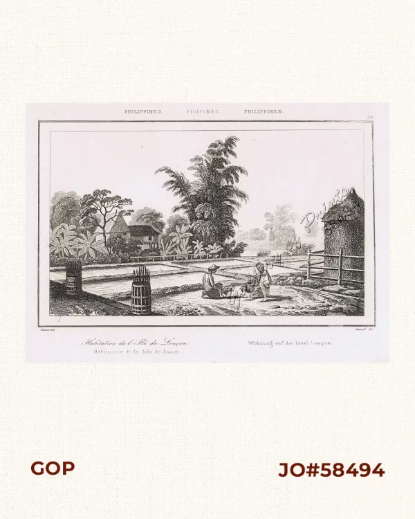 Philippines – Habitation de L’Ile de Loucon – Philippinen – Wohnung auf der Insel Loucon ( House on the Island of Luzon )