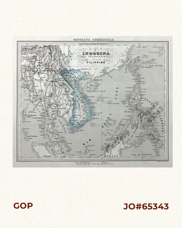 L' Indocina (India Transgangetica) e le isole Filippine  [Indochina beyond the Ganges and the Philippine Islands]